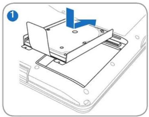 ASUS N50 - Removing the hard disk drive: - 3
