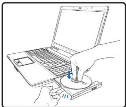 ASUS N50 - Optical Drive Inserting an optical disc - 3