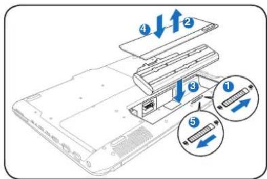 ASUS N50 - Installing and Removing the Battery Pack - 3