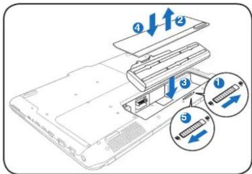 ASUS N50 - Installing and Removing the Battery Pack - 2