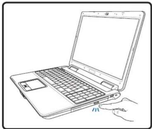 ASUS N50 - Optical Drive Inserting an optical disc - 1