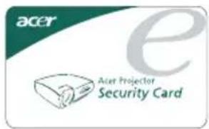 acer e Acer Projector Security Card