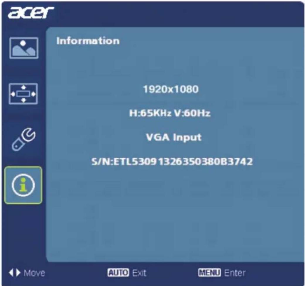 ACER S271H - Product information - 1