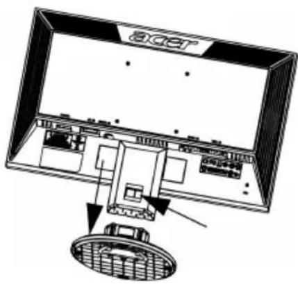 ACER V193L - Attaching/removing the base - 2