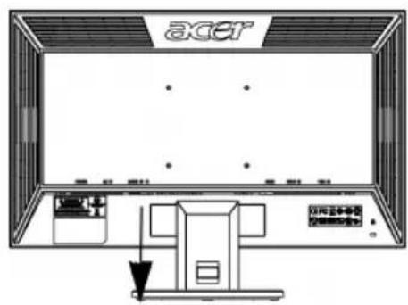 ACER V193L - Attaching/removing the base - 1