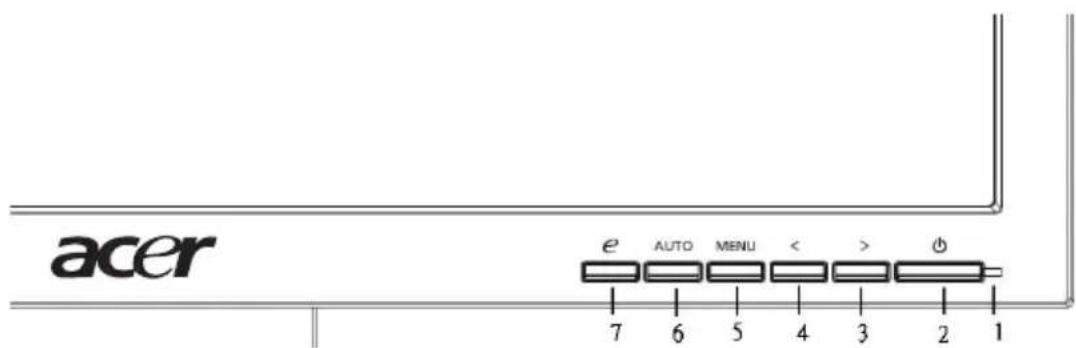 ACER V193L - User controls - 1
