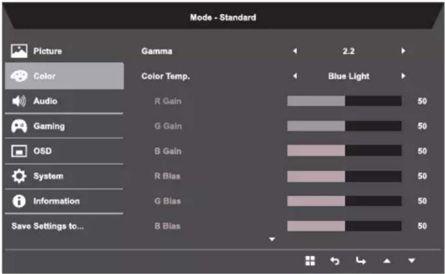 ACER Nitro RG240Y - Adjusting the Color - 1