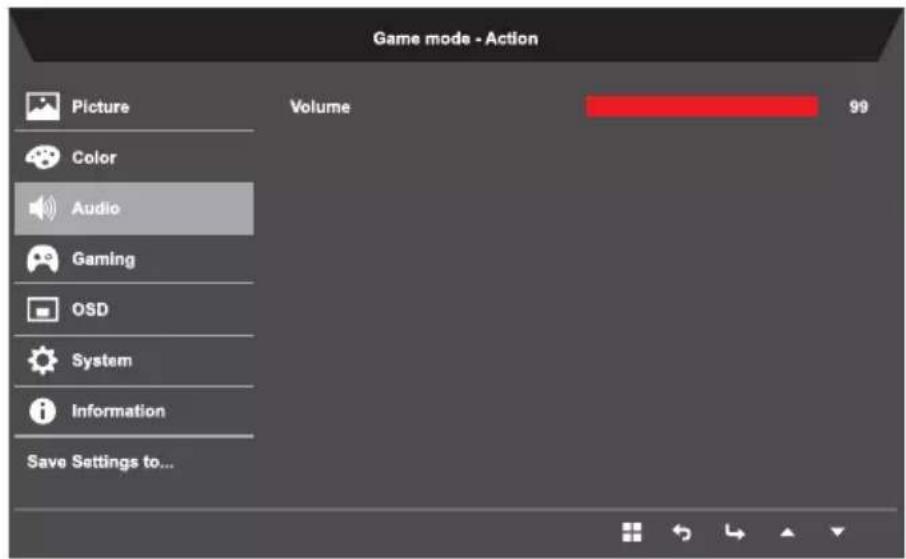 ACER Nitro RG240Y - Adjusting the Audio - 1