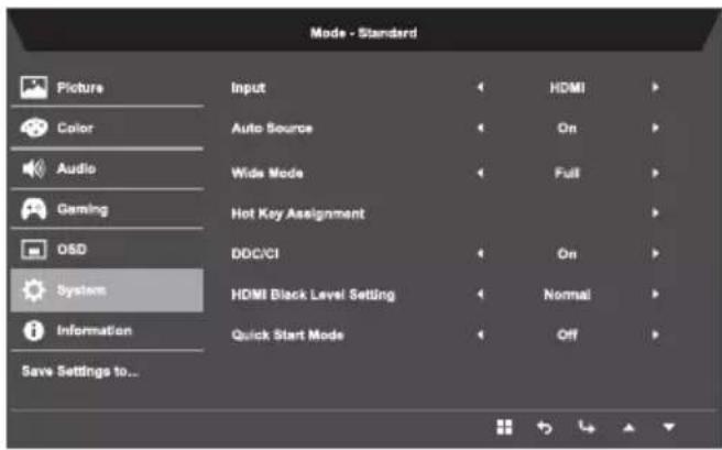 ACER Nitro RG240Y - Adjusting the System - 1