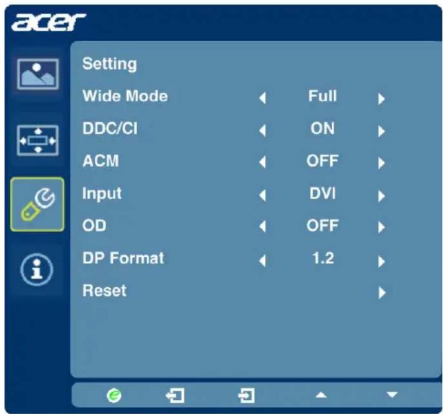 ACER CB351C - Adjusting the setting - 1