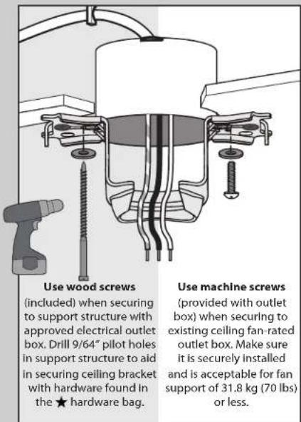 HUNTER Royal Oak 54017 - Ceiling Bracket - 5