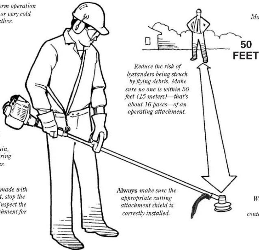 Shindaiwa T260X - Be Aware of the Working Environment (all units) - 1
