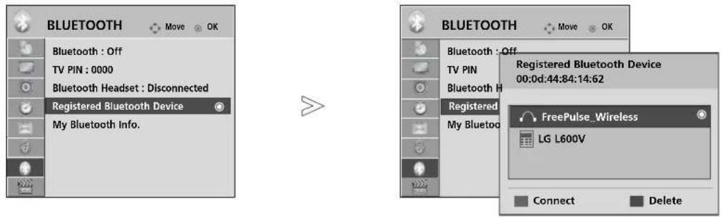 LG 37LH3020 - MANAGING REGISTERED BLUETOOTH DEVICE - 1