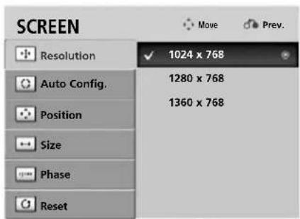 LG 37LH3020 - Selecting Resolution - 2
