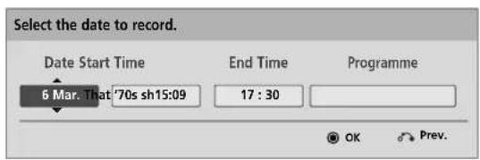 LG 37LH3020 - Button Function in Record/Remind Setting Mode - 5