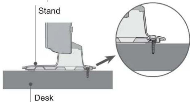 LG 22LD355 - ATTACHING THE TV TO A DESK - 2