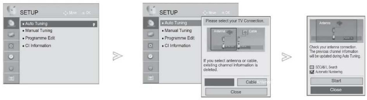 LG 22LD355 - If you want to select the Antenna, - 1