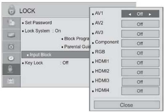 LG 22LD355 - EXTERNAL INPUT BLOCKING - 2