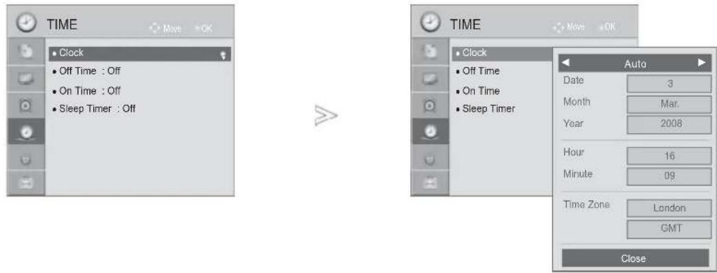 LG 22LD355 - CLOCK SETUP - 1