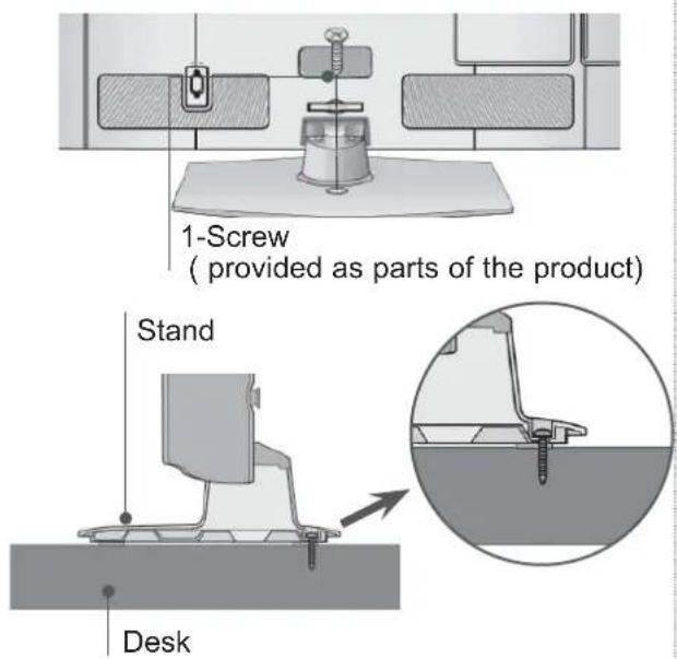 LG 22LD355 - ATTACHING THE TV TO A DESK (Only 32/42LD5\*\*\*) - 1