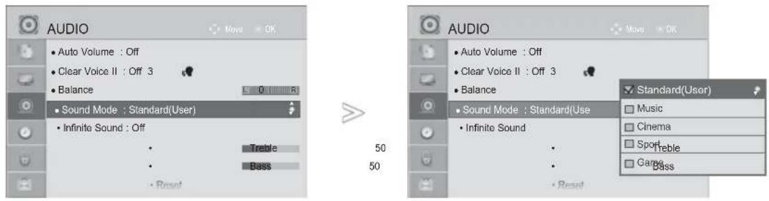 LG 22LD355 - SOUND SETTING ADJUSTMENT -USER MODE - 1