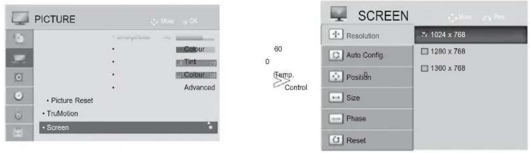 LG 22LD355 - Selecting Resolution - 1