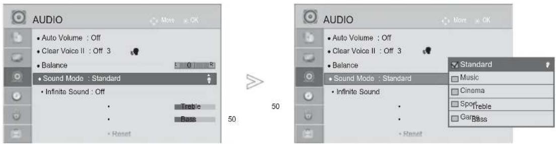 LG 22LD355 - Adjustment for Clear Voice Level With selecting On - 3