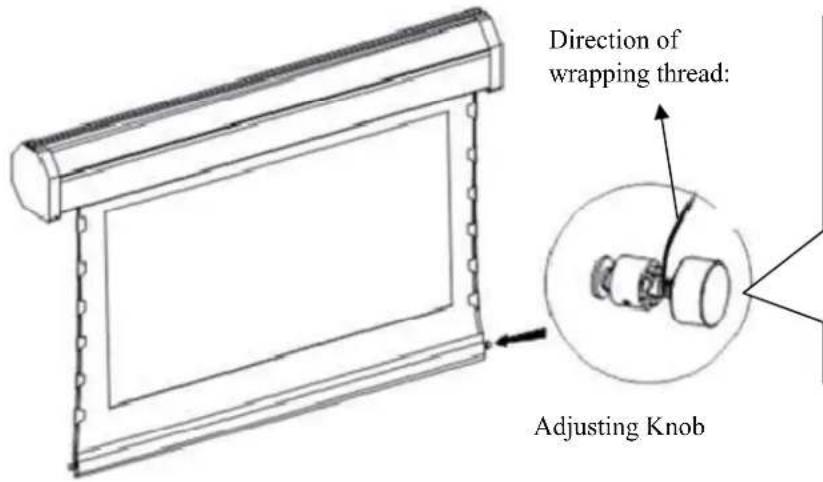 Elite Screens CineTension 2 TE110HW2 - Adjusting the Tension String - 1