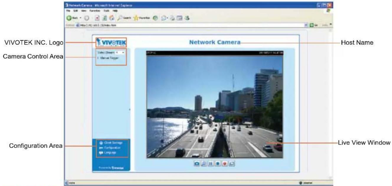 Vivotek IP8331 - Main Page - 1