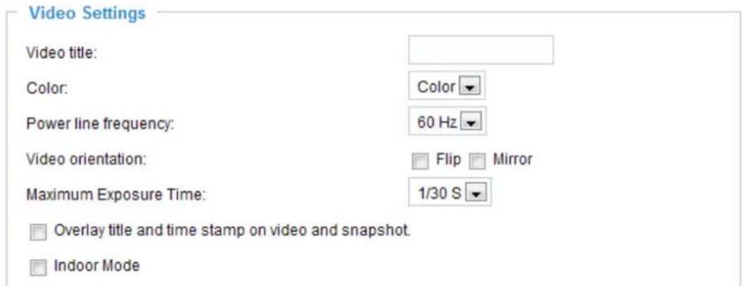 Vivotek IP8331 - Video Settings - 1