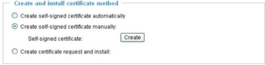 Vivotek IP8331 - Create self-signed certificate manually - 1