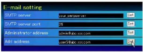 Christie L2K1500 - Registering and deleting E-mail addresses - 1