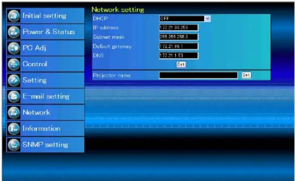 Christie L2K1500 - Network configuration - 1