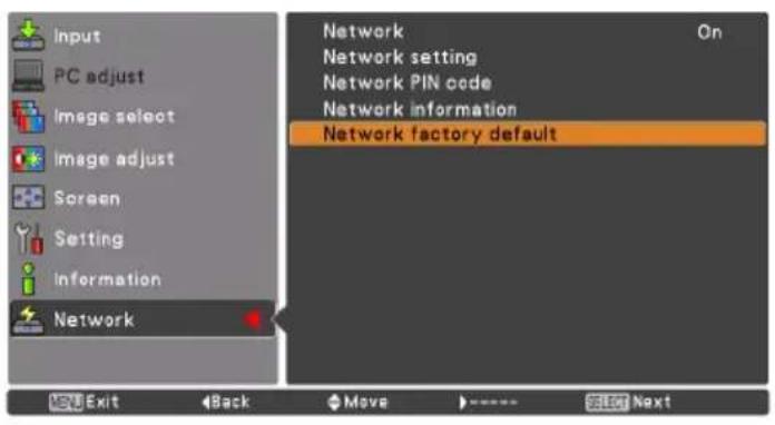 Christie L2K1500 - Network factory default - 1