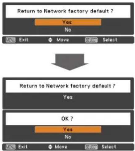 Christie L2K1500 - Network factory default - 3