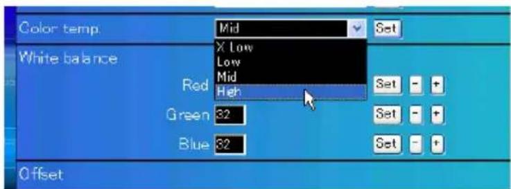 Christie L2K1500 - Pull-down menu setting - 1