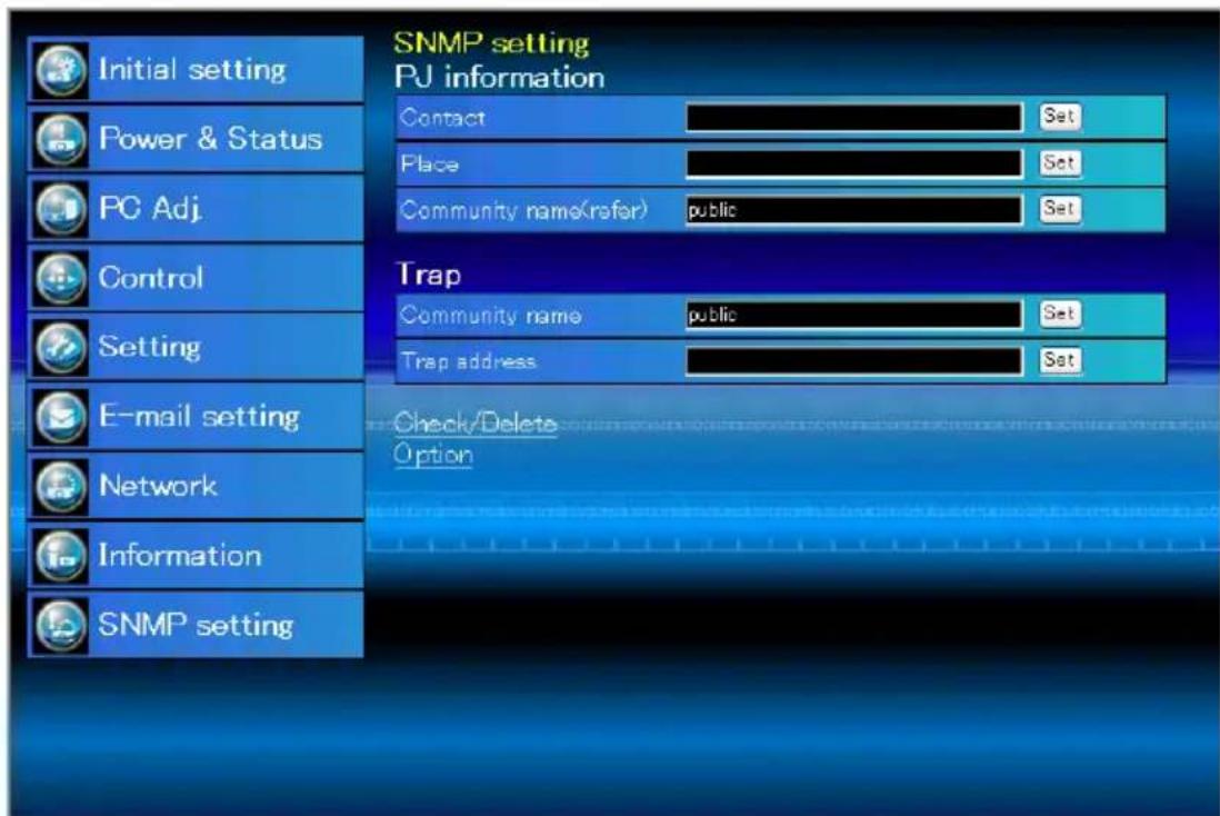 Christie L2K1500 - SNMP setting - 1