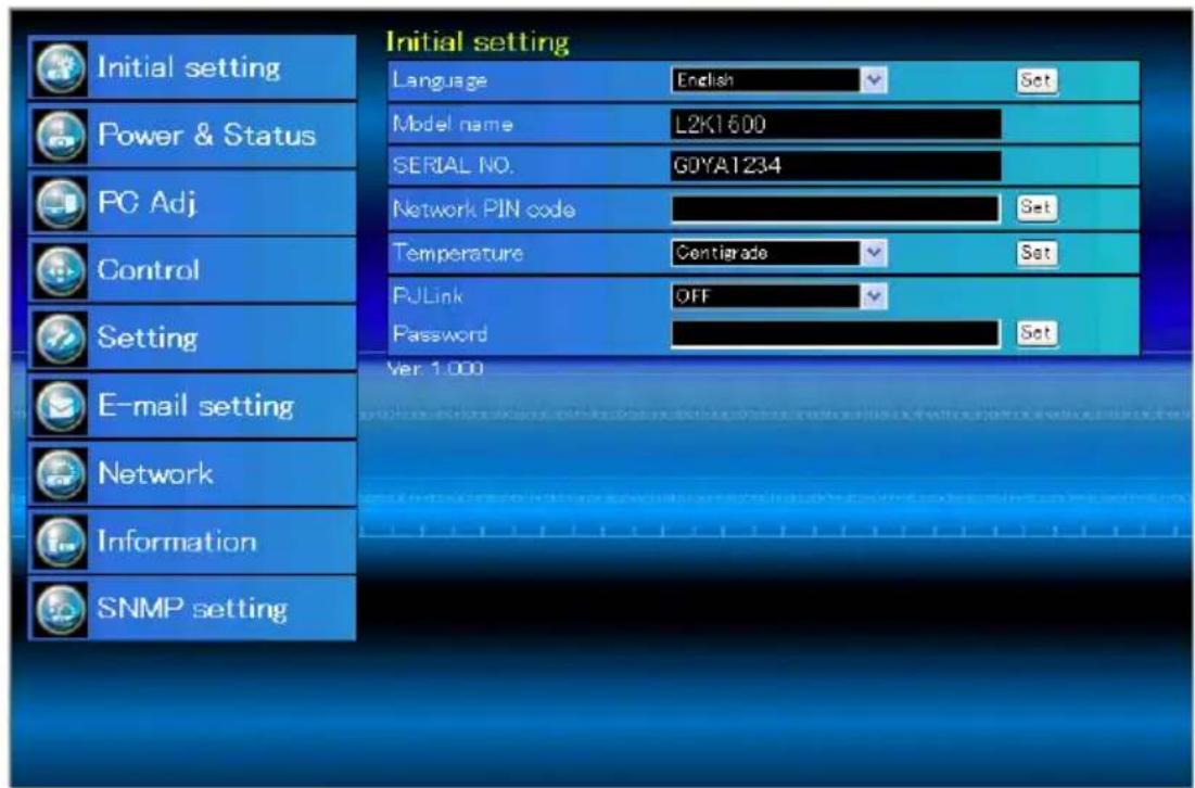 Christie L2K1500 - Initial setting - 1
