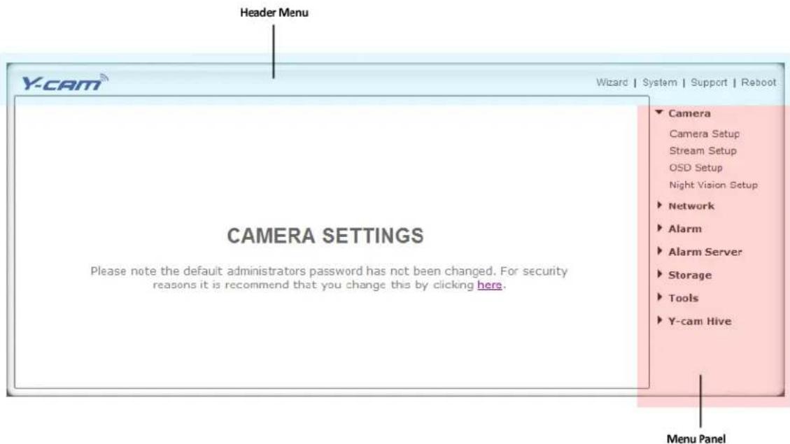 Y-cam Bullet YCBLB3 - Y-CAM SETTINGS - 1