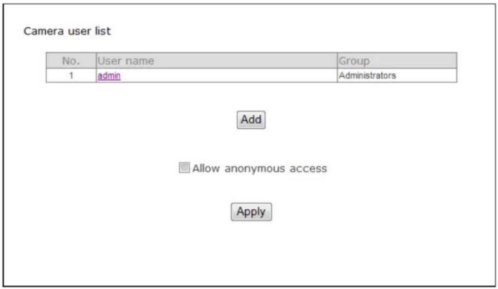 Y-cam Bullet YCBLB3 - User Management - 1