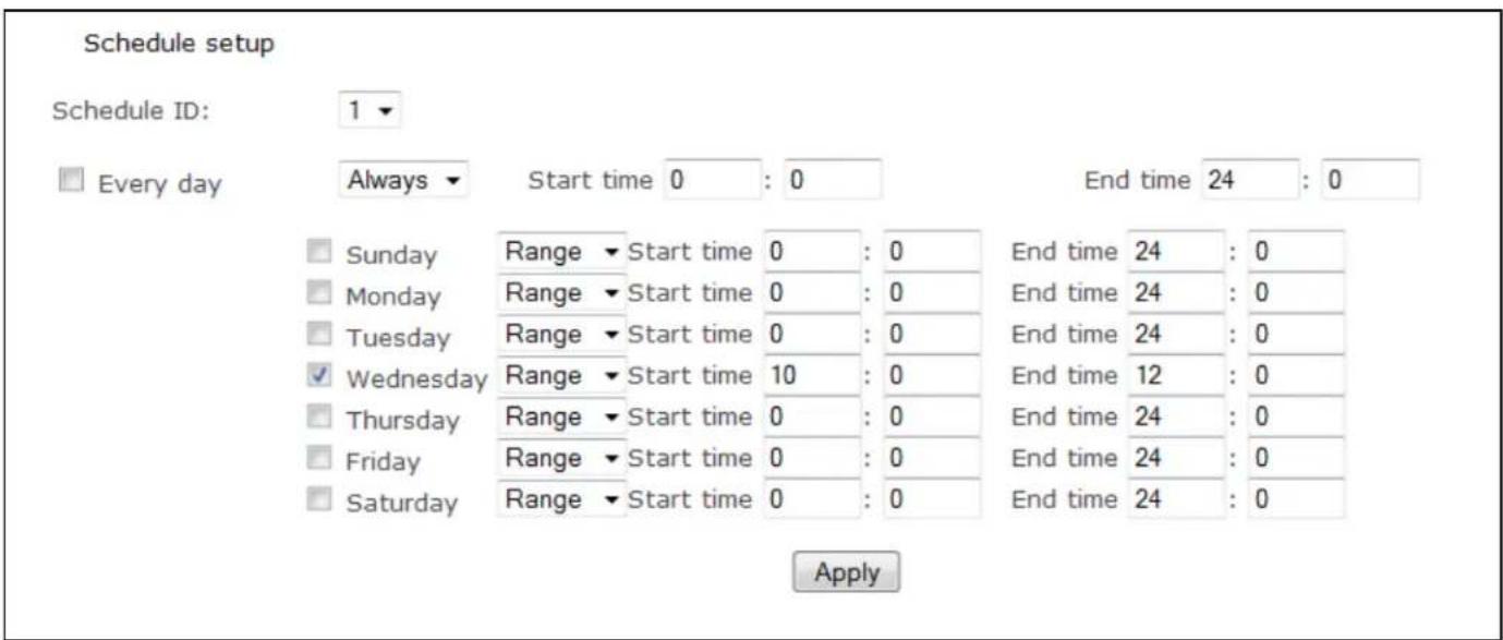 Y-cam Bullet YCBLB3 - Schedule Setup - 1