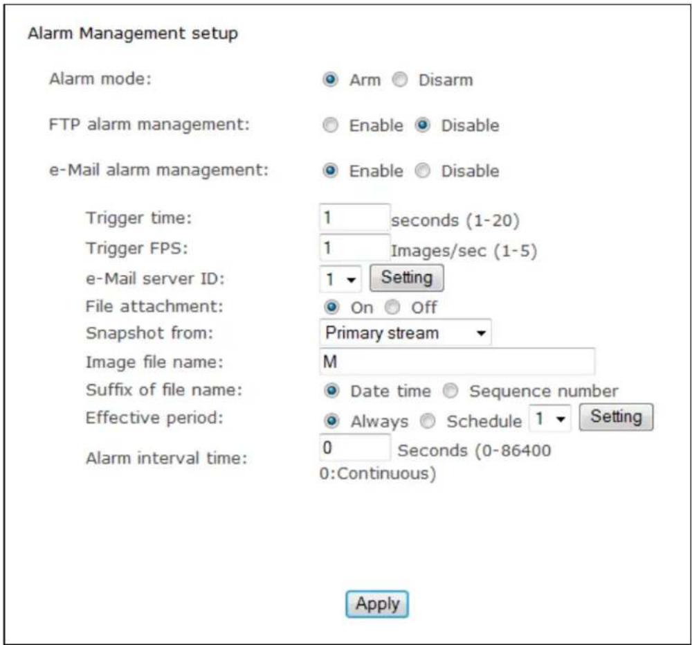 Y-cam Bullet YCBLB3 - Alarm Management - Email - 1