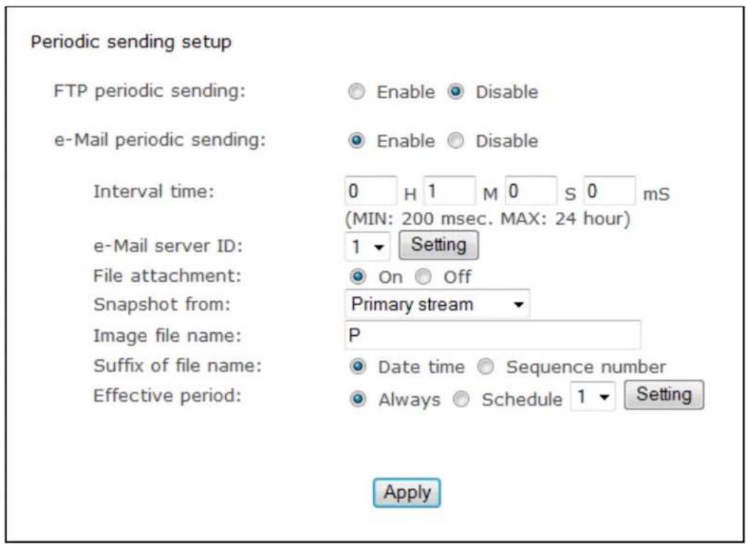 Y-cam Bullet YCBLB3 - Periodic Sending - Email - 1