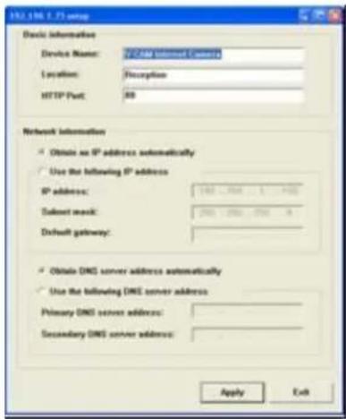 Y-cam Bullet YCBLB3 - Assigning an IP address to the Camera with Y-cam Setup utility - 1