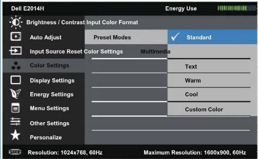 Wyse E1914H - Input Color Format - 3