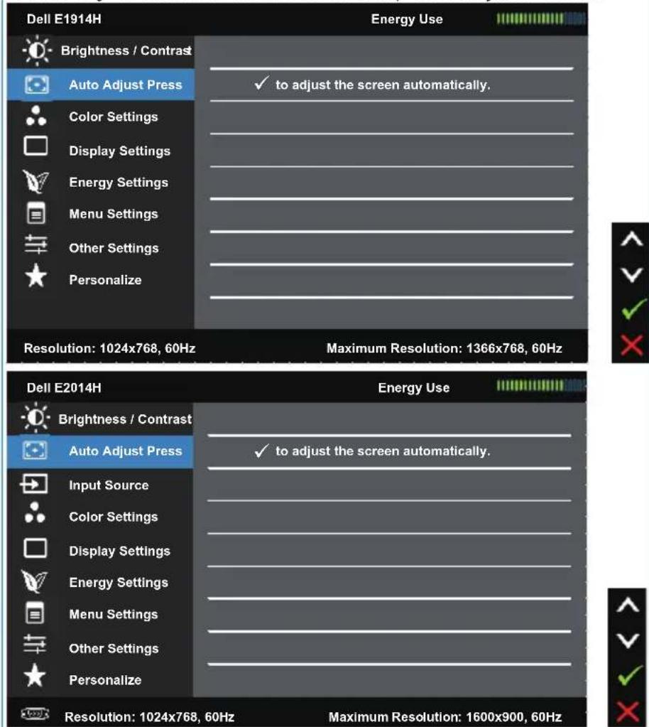 Wyse E1914H - Accessing the Menu System - 8