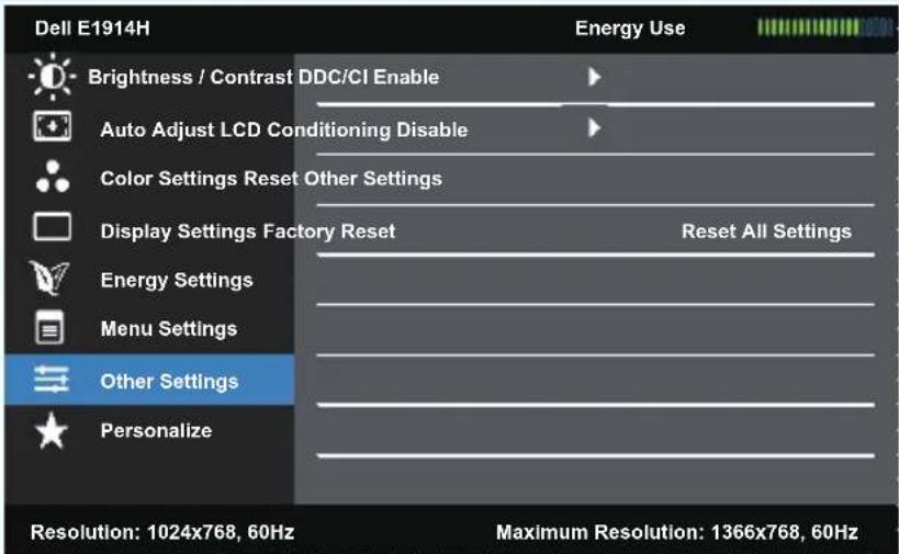 Wyse E1914H - Menu Settings - 6