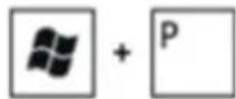 Wyse E1914H - Method 1: Using keyboard shortcut "Win+P" - 1