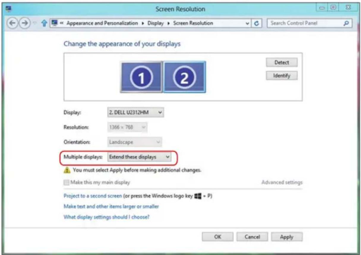 Wyse E1914H - Method 2: Using the "Screen Resolution" menu - 3