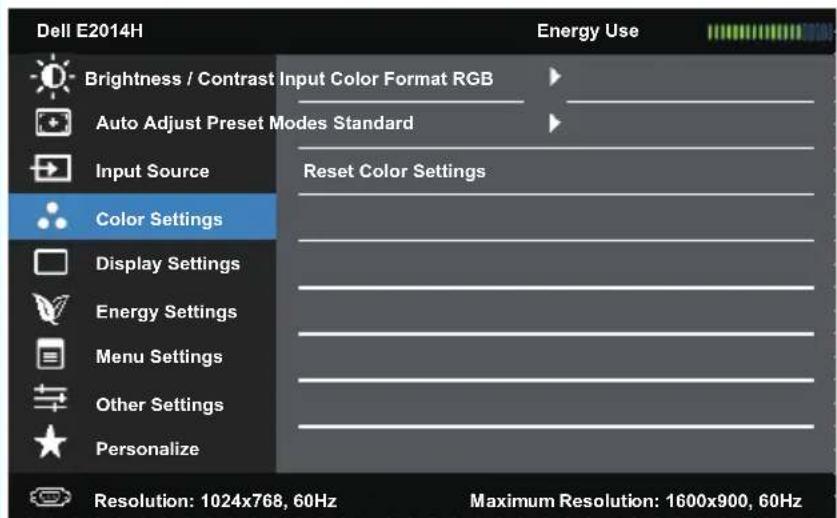 Wyse E1914H - Color Settings - 3